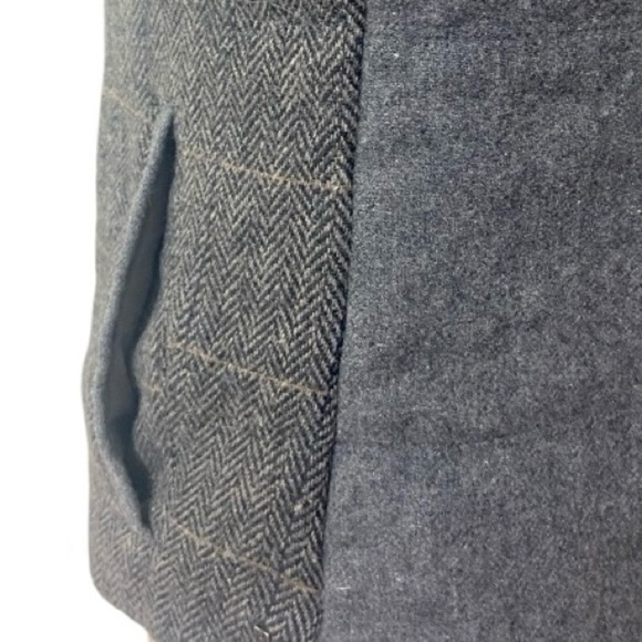 Prana Ava Womens Vest Gray Herringbone Wool Sherpa Hood Full Front Zipper MEDIUM - Picture 5 of 14